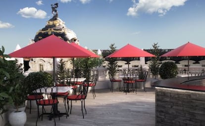 Terraza del The Principal Hotel Madrid.
