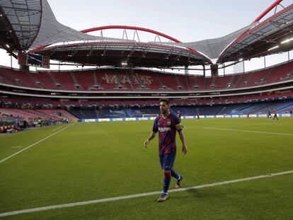 Messi en el partit de Champions entre el Barça i el Bayern.