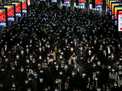 Aspecto de la estación de Shinagawa, en Tokio, el pasado día 3 de marzo.