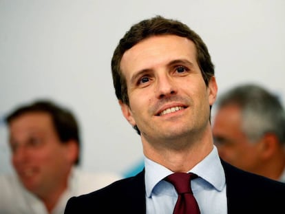 El presidente del Partido Popular, Pablo Casado, el pasado 30 de julio.