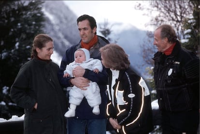 Pipe conoció la nieve con solo unos meses. Eran tiempos en los que la Familia Real visitaba Baquiera Beret casi todos los años.