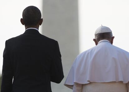 El papa Francisco y el presidente Barack Obama solemnizan en Washington una alianza que abarca desde el cambio climático a inmigración, pasando por Cuba.