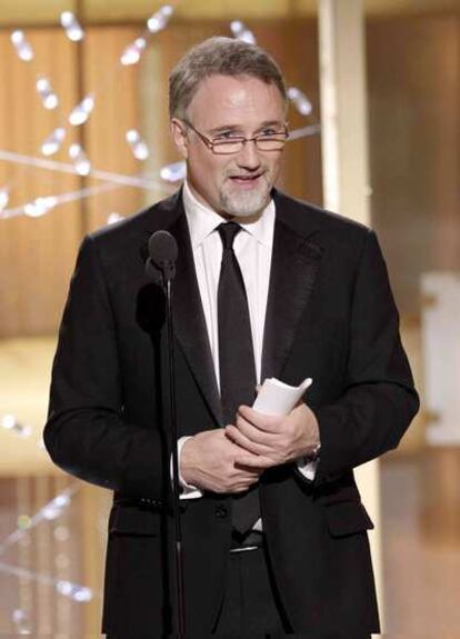 David Fincher recoge el galardón a mejor dirección por 'La red social' en la 68ª edición de los Globos de Oro