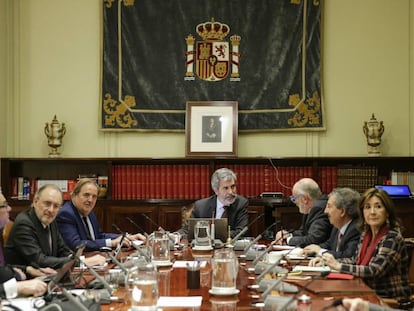 Pleno del Consejo General del Poder Judicial (CGPJ) en enero pasado.