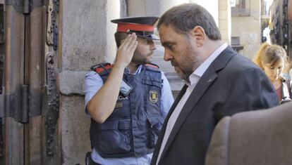 Oriol Junqueras, hoy en la Generalitat.