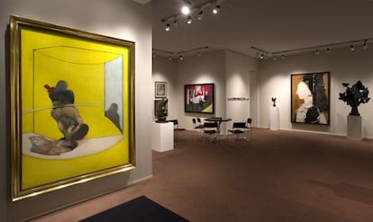 'Estudio de cuerpo humano' (1986), de Francis Bacon, en la galería Marlborough de Zurich.