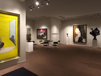 &#039;Estudio de cuerpo humano&#039; (1986), de Francis Bacon, en la galer&iacute;a Marlborough de Zurich.