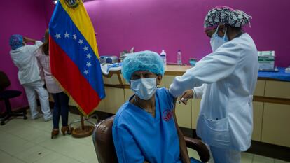 Trabajadores del hospital Domingo Luciani, en Caracas