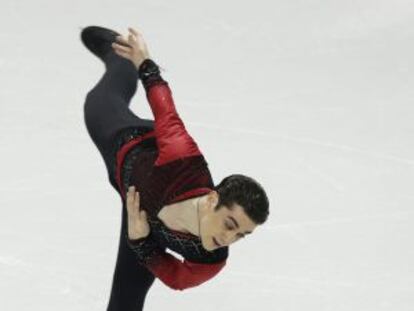 Javier Fernández, durante su ejercicio.