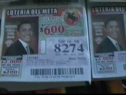 Una ciudad de Colombia emite billetes de lotería con el rostro de Barack Obama