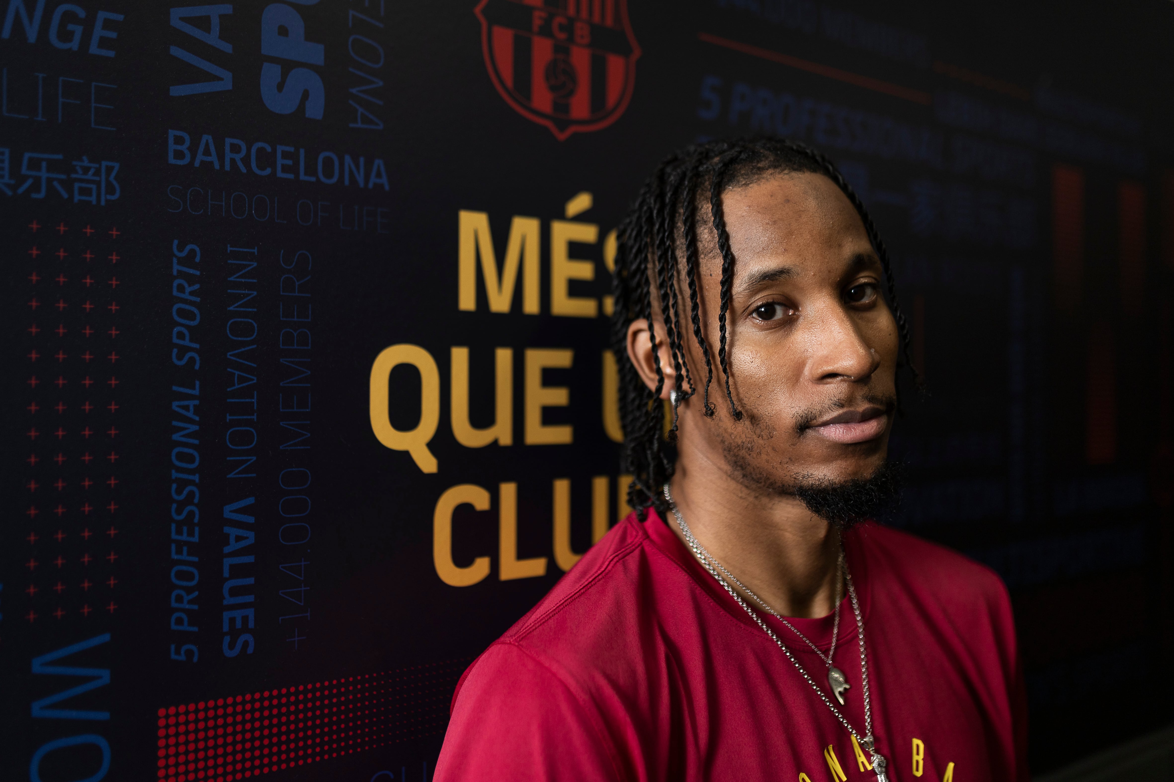 Will Clyburn, jugador de baloncesto en el FC Barcelona fotografiado en un pasillo del Palau Blaugrana.