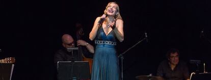 La cantante Ute Lemper, anoche, en Madrid.