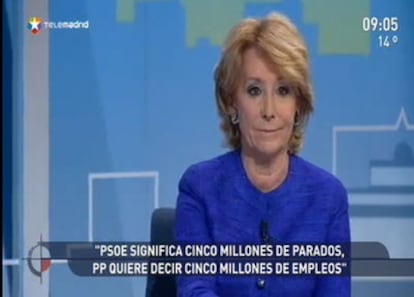 La candidata del PP, entrevistada esta mañana en <i>Los desayunos de El Círculo</i>.