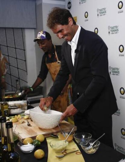 Rafael Nadal y el chef Marcus Samuelsson.