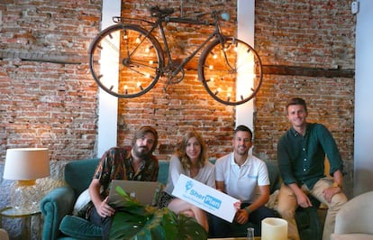 De izquierda a derecha: Israel Garaballu, Laura Bárcena, David Perez y José Luis Navarro, el equipo de Sherplan