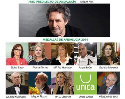 Hijo predilecto y medallas de Andalucía.