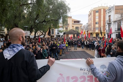 Concentración de apoyo a los heridos en el ataque ultra  a la asociación antifascista La Cosa Nostra de Castellón