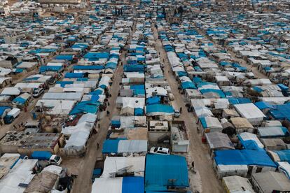 Campo de refugiados sirios en Atma, en la frontera entre Siria y Turquía, el pasado 15 de enero.