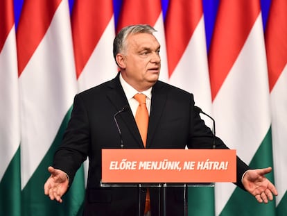 Viktor Orbán, durante un discurso el pasado 12 de febrero en Budapest.