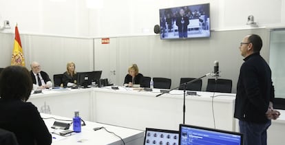 Javier Arruabarrena, durante su declaraci&oacute;n este jueves en la Audiencia Nacional.