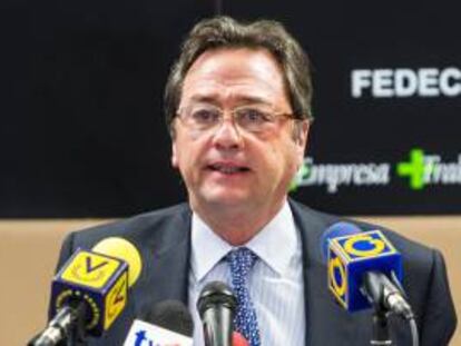Fotografía tomada el pasado 5 de noviembre en la que se registró al presidente de la Federación de Cámaras y Asociaciones de Comercio y Producción de Venezuela (Fedecámaras), Jorge Roig, quien indicó que en los últimos años han desaparecido alrededor de 4.000 industrias en el país. EFE/Archivo