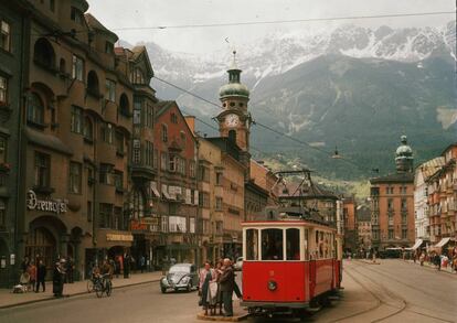 Vista del centro de Innsbruck (Austria) en 1951.&nbsp; 