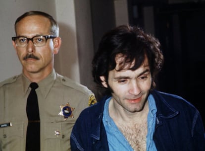 Charles Manson, responsable del crimen múltiple en el que murió la actriz Sharon Tate, en 1970, junto a un oficial de policía.