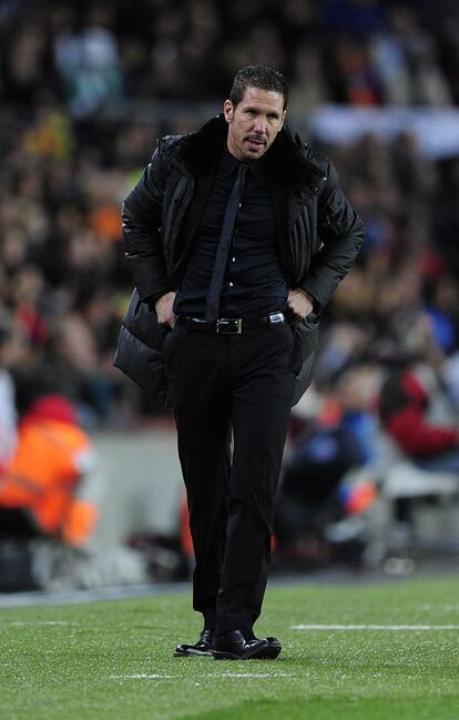 Diego Simeone durante el partido.