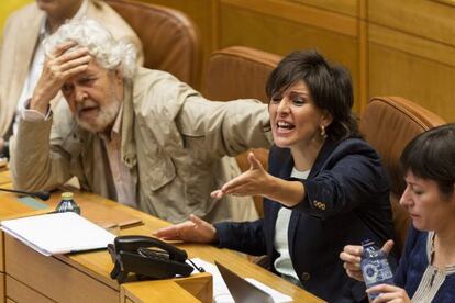 Beiras y Yolanda Díaz en el Parlamento
