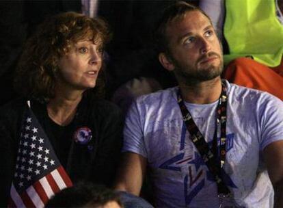 Susan Sarandon y Josh Lucas, durante la convencción de Denver.