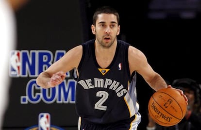 Juan Carlos Navarro durante el partido de los novatos en 2008.