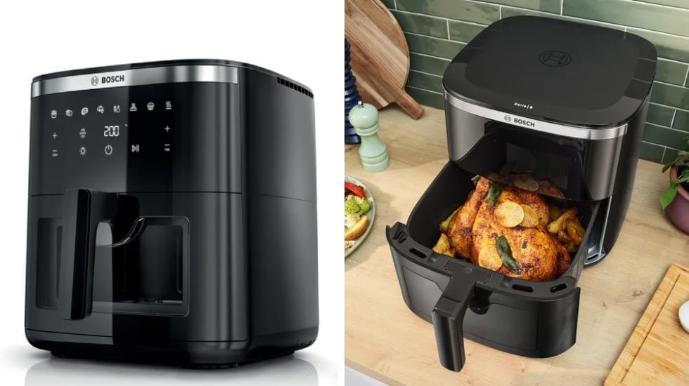 Prepara múltiples recetas con esta freidora de aire Bosch.