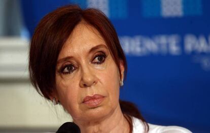 Cristina Fernández de Kirchner, nesta quinta-feira em Buenos Aires.