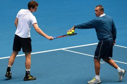 Lendl, exnúmero uno y ahora técnico, con Murray. 