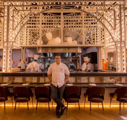 El chef Dani Garc&iacute;a, con dos estrellas Michelin, en su restaurante madrile&ntilde;o Bibo, inaugurado este verano.
