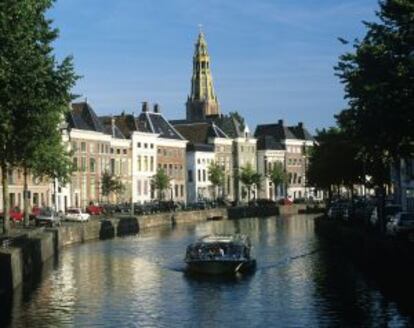 Vista de la ciudad de Groninga, al norte de Holanda.