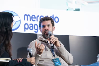 Pedro Rivas, director general de Mercado Pago, durante la mesa: Open finance, la revolución tecnológica en diferentes sectores, en la séptima edición del ‘Foro no Money’ en la Torre BBVA en Ciudad de México, el 28 de octubre de 2024.
