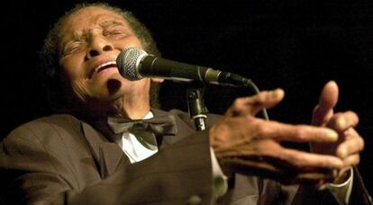 Jimmy Scott, en una actuación en el Festival de Jazz de Montreux (Suiza), en 2001.