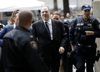 Harvey Weinstein, a su llegada a los tribunales.