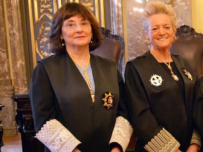 Las magistradas del Tribunal Supremo Lourdes Arastey (izquierda) y María Luisa Segoviano.