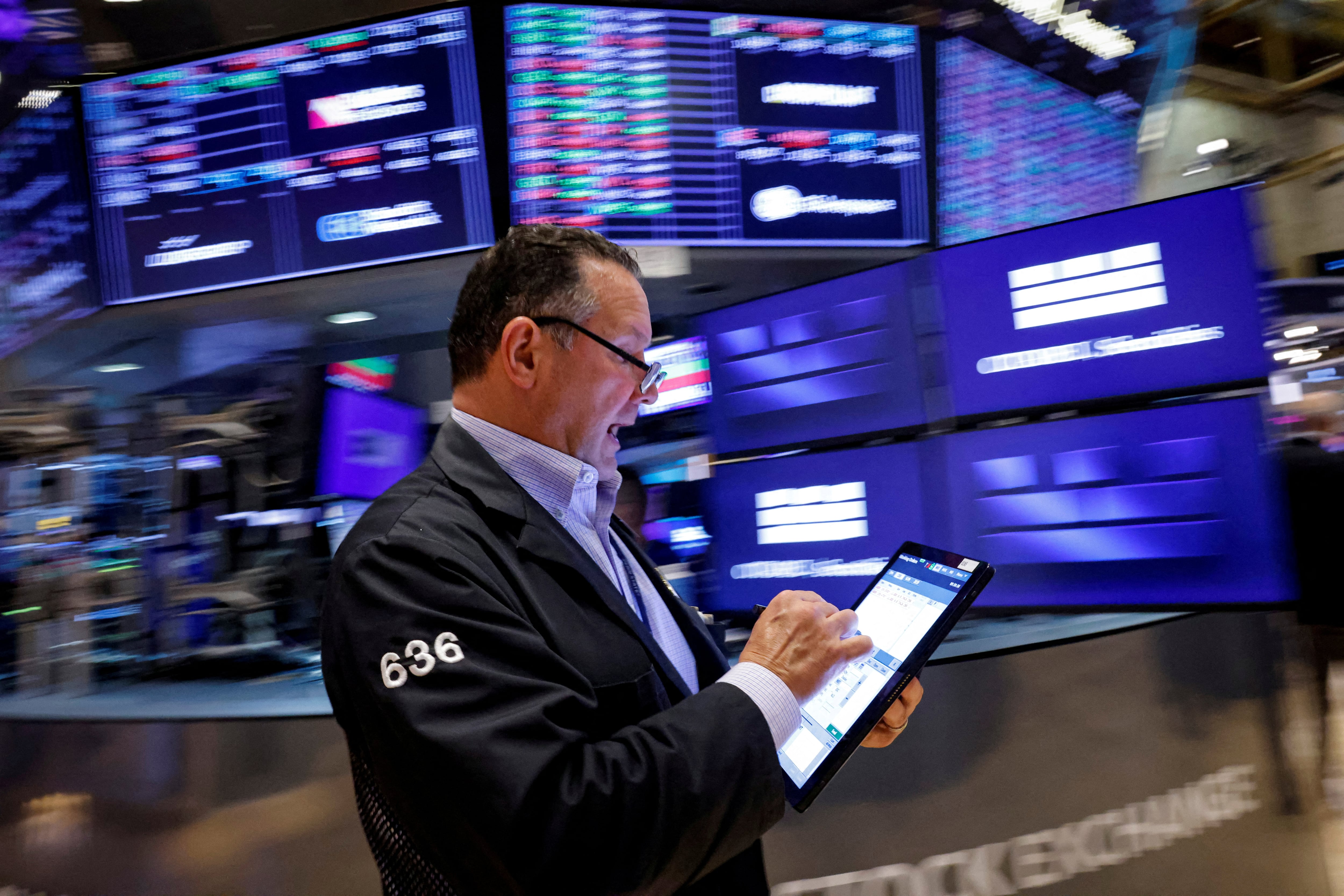 Operador en la Bolsa de New York.