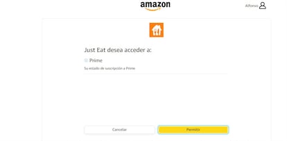 Just Eat y Amazon Prime