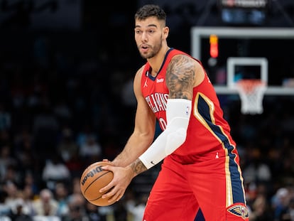 Willy Hernangomez jugando con el New Orleans Pelicans, en una imagen de archivo.