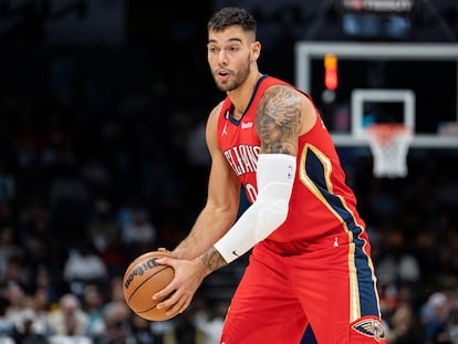 Willy Hernangómez, con los Pelicans esta temporada.