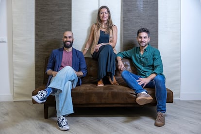 Iván Hernández, Daniela Ferrer y Juanmi Díez, trabajadores de Good Rebels.