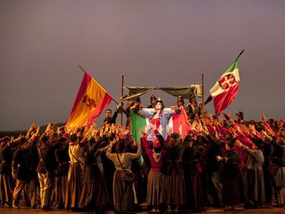 Uno de los espectaculares cuadros que ofrece la versión de 'La forza del destino' con la que mañana abre temporada el Liceo.