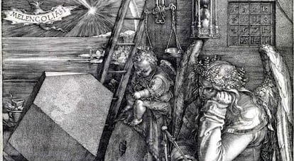 Melancolía, un grabado de Durero en la exposición del Museo Nacional de Escultura de Valladolid.
