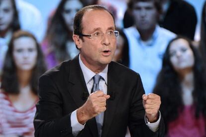 François Hollande, en el último debate de las primarias socialistas.