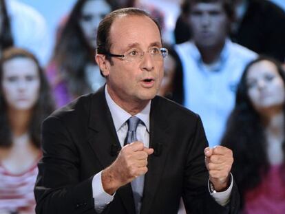 François Hollande, en el último debate de las primarias socialistas.