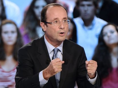 François Hollande, en el último debate de las primarias socialistas.